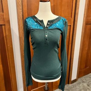 Free people sequin thermal